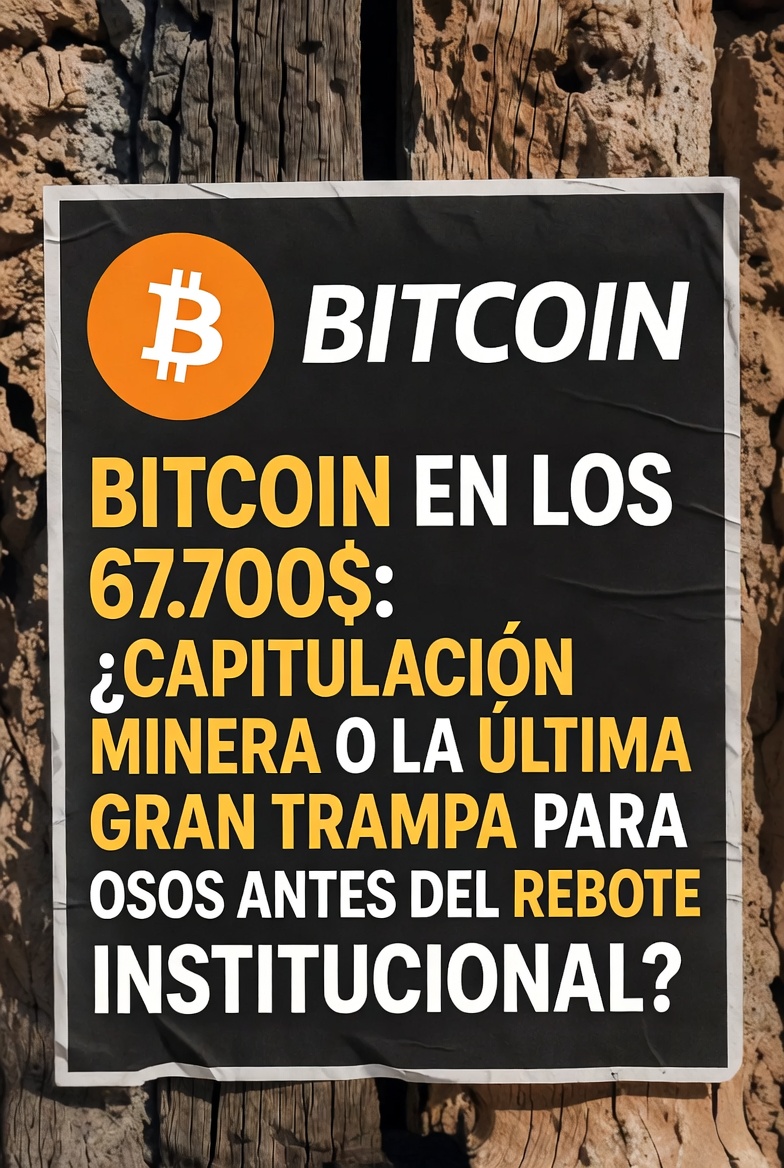 Bitcoin en los 67.700$: ¿Capitulación minera o la última gran trampa para osos antes del rebote&nbsp;institucional?