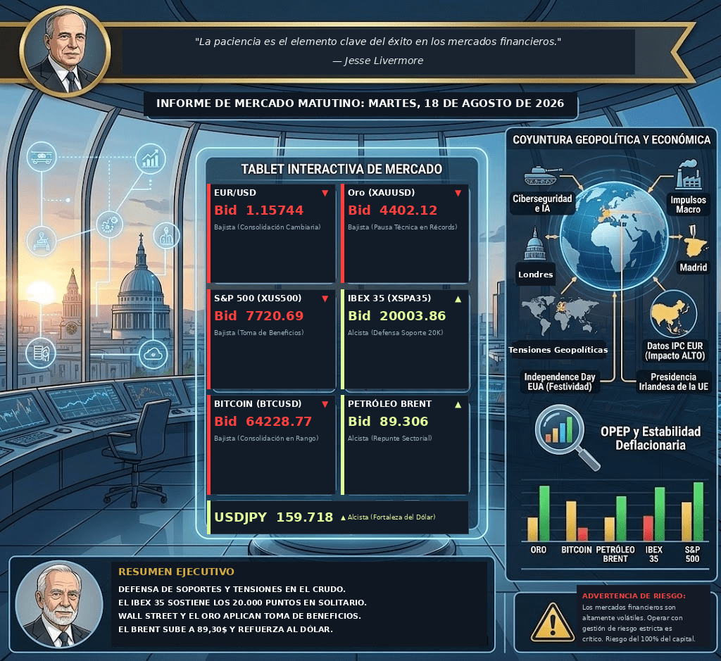 📊 Morning Market Report: Martes, 18 de agosto de&nbsp;2026